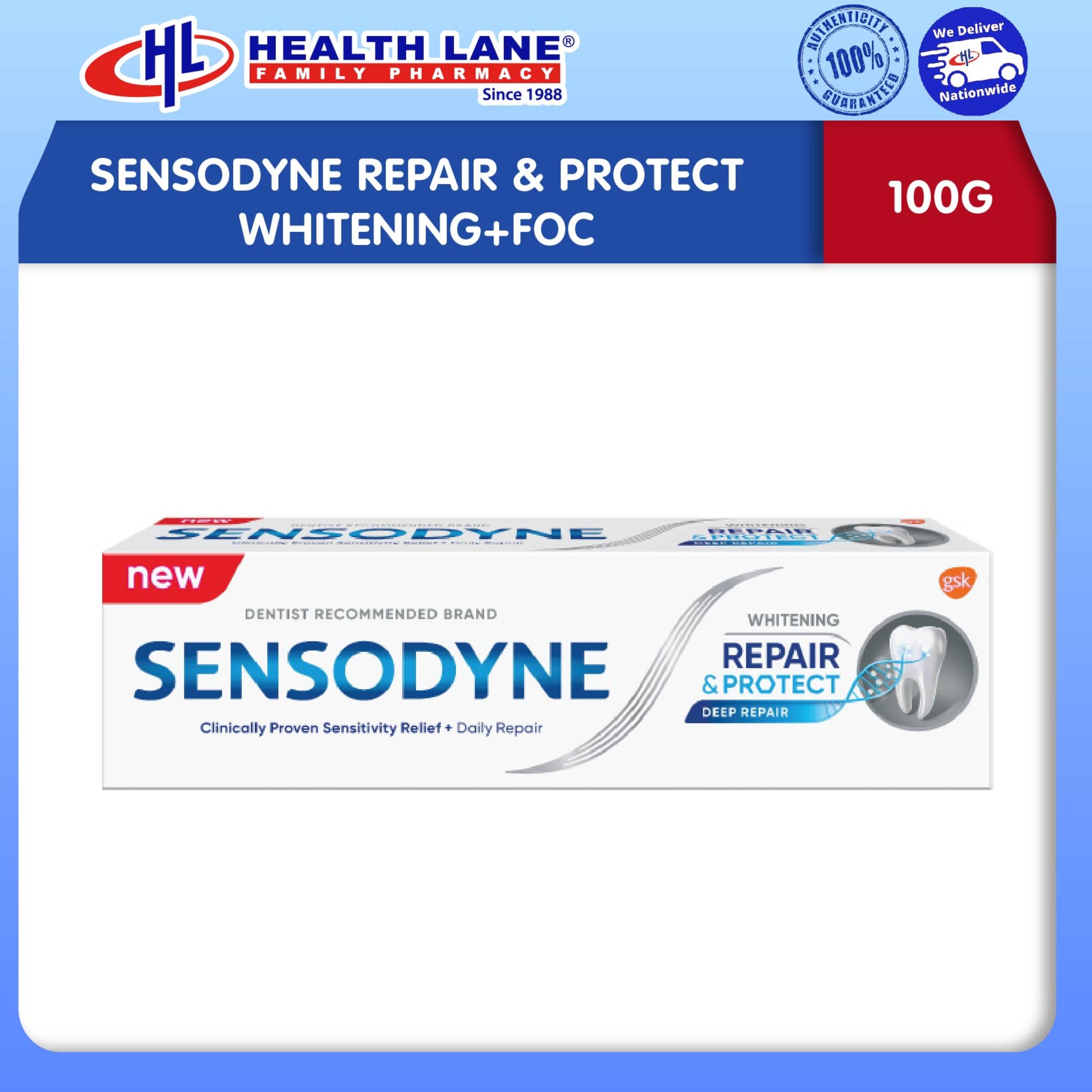 SENSODYNE REPAIR & PROTECT WHITENING+FOC (100G)